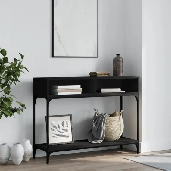 Ekspresowa dostawa Stolik konsolowy, czarny, 100x30,5x75 cm Lumarko! - Hurtownia wielobranżowa Lumarko