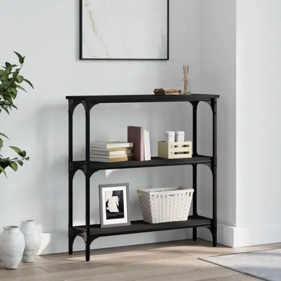 Darmowy zwrot Stolik konsolowy, czarny, 75x22,5x75 cm Lumarko! - Hurtownia wielobranżowa Lumarko