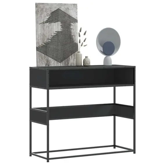 Premium Stolik konsolowy, czarny, 90x35x80 cm, materiał drewnopochodny Lumarko! Lumarko! - Hurtownia wielobranżowa Lumarko
