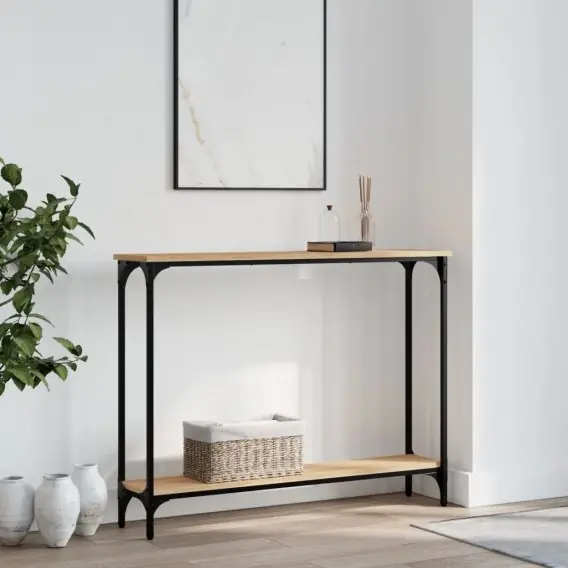 Oferta Stolik konsolowy, dąb sonoma, 100x22,5x75 cm Lumarko! - Hurtownia wielobranżowa Lumarko