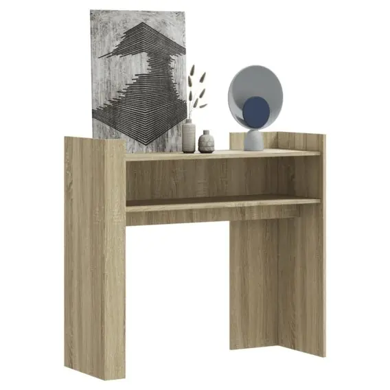 Premium Stolik konsolowy, dąb sonoma, 100x35x90 cm - Hurtownia wielobranżowa Lumarko