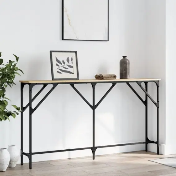 Stolik konsolowy, dąb sonoma, 140x23x75 cm Lumarko! - Hurtownia wielobranżowa Lumarko Do wyczerpania zapasów