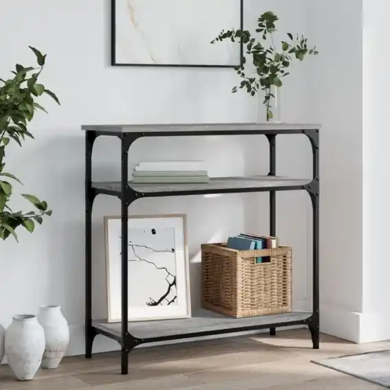 Stolik konsolowy, szary dąb sonoma, 75x29x75 cm Lumarko! - Hurtownia wielobranżowa Lumarko Zamów dziś