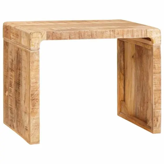 Nowy Stolik końcowy Brązowy 60 x 35 x 46 cm Lite drewno mango Lumarko! - Hurtownia wielobranżowa Lumarko