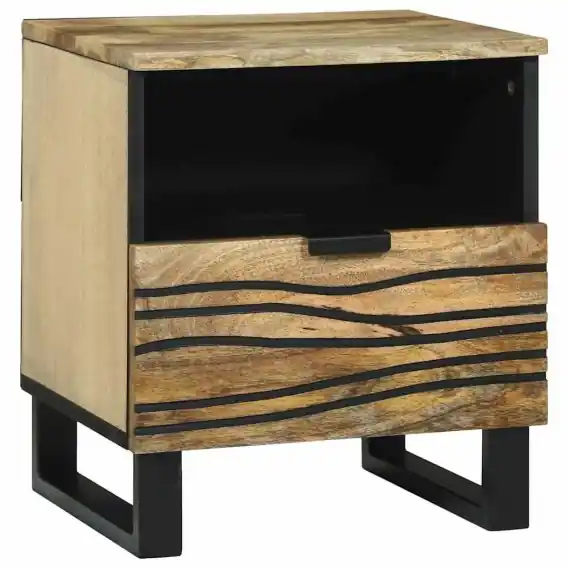 Rabat Stolik Nocny - 40 x 33 x 46 cm, Solidne Drewno Mango Lumarko! - Hurtownia wielobranżowa Lumarko