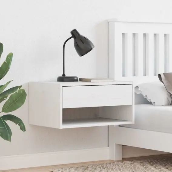 Najlepsza cena Stolik nocny 2 pcs Biały 50 x 32.5 x 24 cm Lite drewno sosnowe Lumarko! - Hurtownia wielobranżowa Lumarko