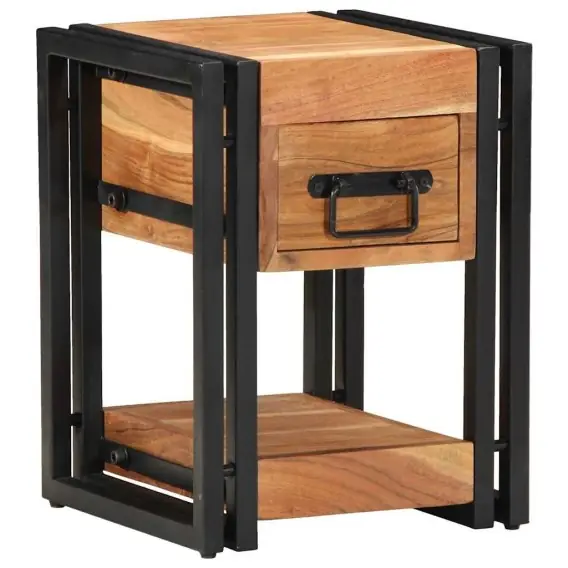 Hit cenowy Stolik nocny 2 szt 30x30x40 cm z litego drewna akacjowego Lumarko! - Hurtownia wielobranżowa Lumarko