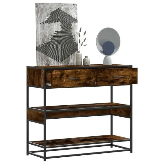 Stolik konsolowy, przydymiony dąb, 90x35x80 cm Lumarko! Lumarko! - Hurtownia wielobranżowa Lumarko Zamów teraz