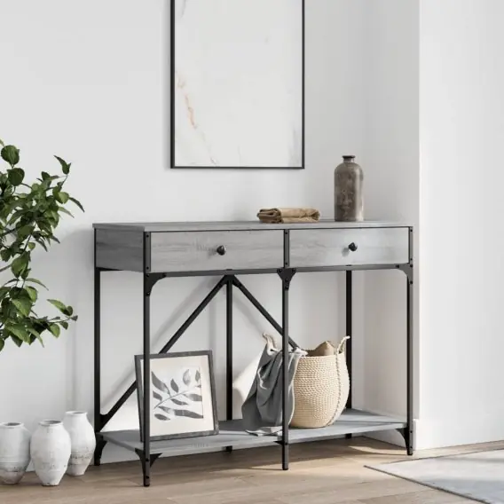 Niska cena Stolik konsolowy, szary dąb sonoma, 100x39x78,5 cm Lumarko! - Hurtownia wielobranżowa Lumarko