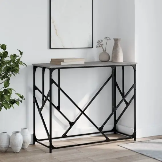 Stolik konsolowy, szary dąb sonoma, 100x40x80 cm Lumarko! - Hurtownia wielobranżowa Lumarko Wysoka jakość