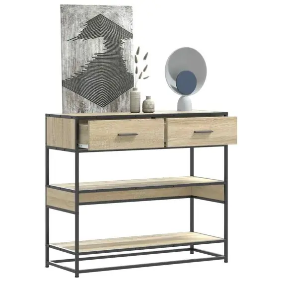 Tylko do końca tygodnia Stolik konsolowy, dąb sonoma, 90x35x80 cm Lumarko! - Hurtownia wielobranżowa Lumarko