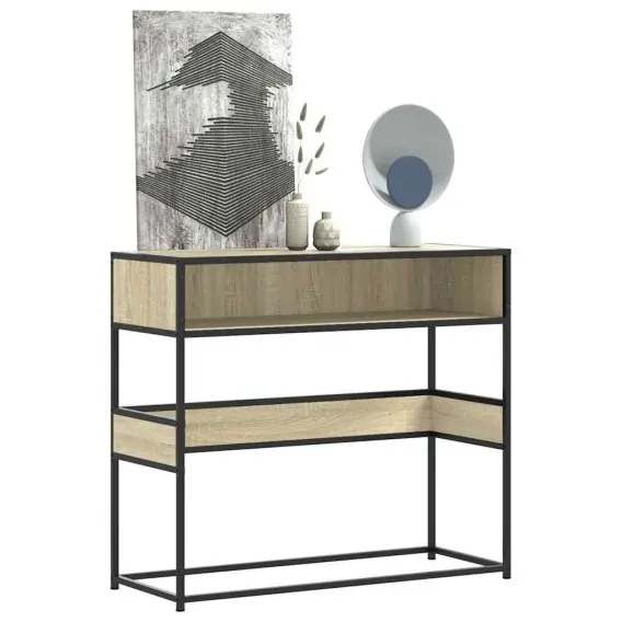 Stolik konsolowy, dąb sonoma, 90x35x80 cm Lumarko! Lumarko! - Hurtownia wielobranżowa Lumarko Hit sprzedaży
