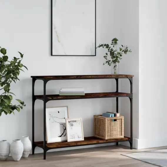 Stolik konsolowy, przydymiony dąb, 100x29x75 cm Lumarko! - Hurtownia wielobranżowa Lumarko Ograniczona ilość