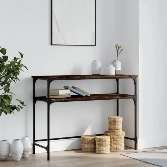 Stolik konsolowy, przydymiony dąb, 100x35,5x75 cm Lumarko! - Hurtownia wielobranżowa Lumarko Premium