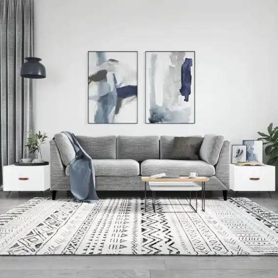 Łatwy zwrot Stoliki kawowe, 2 szt., białe, 50x50x40 cm Lumarko! - Hurtownia wielobranżowa Lumarko