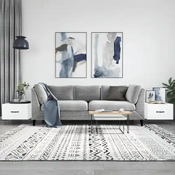 Stoliki kawowe, 2 szt., białe, 50x50x40 cm Lumarko! - Hurtownia wielobranżowa Lumarko Ostatnia szansa