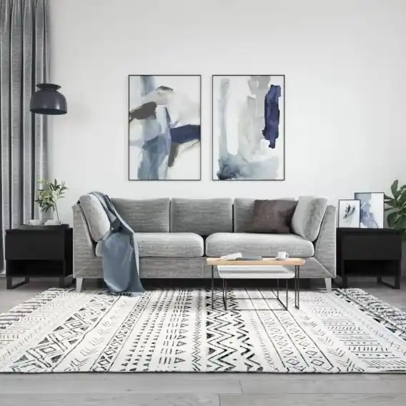 Wyprzedaż Stoliki kawowe, 2 szt., czarne, 50x46x50 cm Lumarko! - Hurtownia wielobranżowa Lumarko