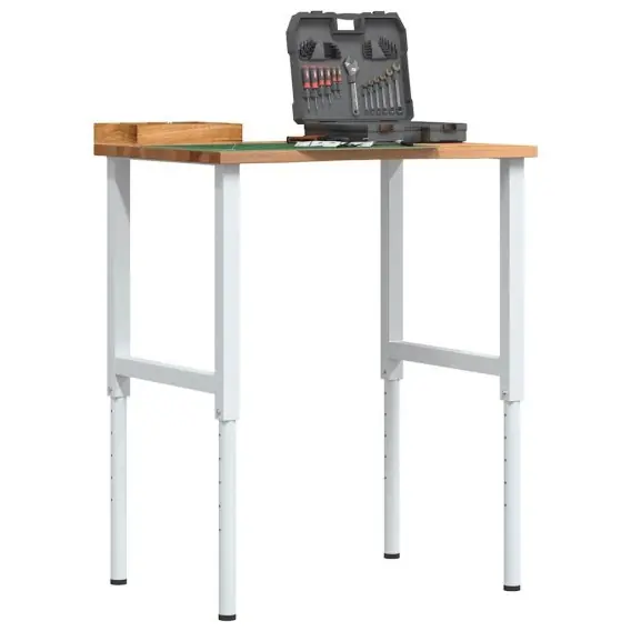Stolik roboczy, jasny brąz, 80x60x(71,5-98) cm, drewno dębowe Lumarko! - Hurtownia wielobranżowa Lumarko Promocja