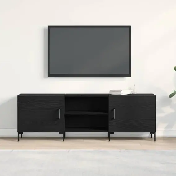 Stolik RTV Czarny Dąb 150x30x50 cm Drewno inżynieryjne Lumarko! - Hurtownia wielobranżowa Lumarko Oferta czasowa