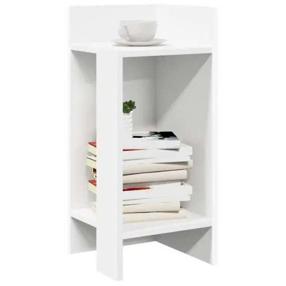 Stoliki boczne 2 szt. z półką, białe, 25,5x27x60 cm Lumarko! - Hurtownia wielobranżowa Lumarko Sprawdź teraz