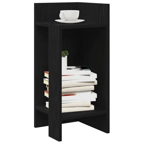 Tani Stoliki boczne 2 szt. z półką, czarne, 25,5x27x60 cm Lumarko! - Hurtownia wielobranżowa Lumarko