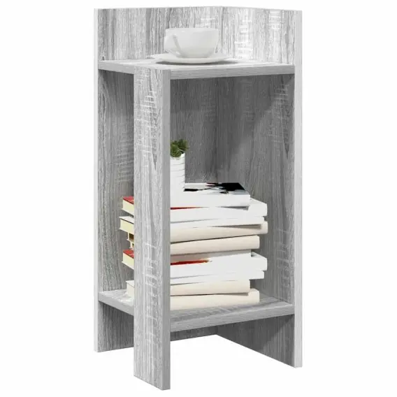 Stoliki boczne 2 szt. z półką, szary dąb sonoma, 25,5x27x60 cm Lumarko! - Hurtownia wielobranżowa Lumarko Ograniczona ilość