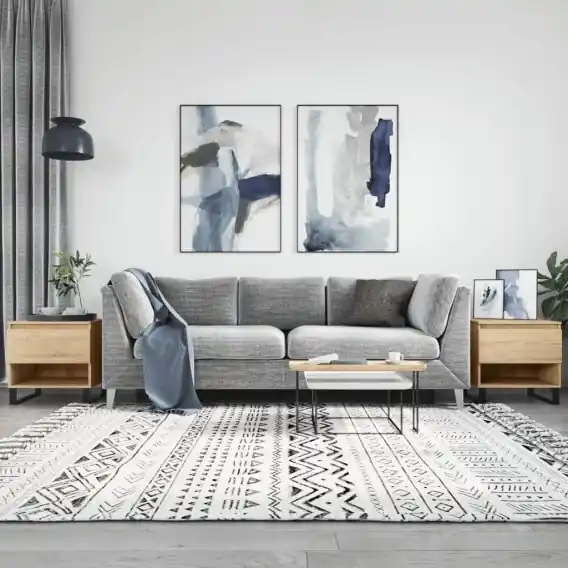 Dostępne od ręki Stoliki kawowe, 2 szt., dąb sonoma, 50x46x50 cm Lumarko! - Hurtownia wielobranżowa Lumarko