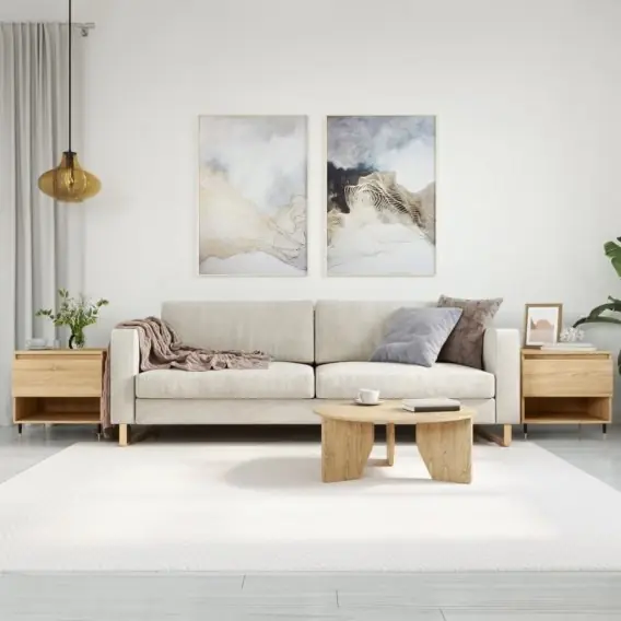 Stoliki kawowe, 2 szt., dąb sonoma, 50x46x50 cm Lumarko! - Hurtownia wielobranżowa Lumarko Popularny