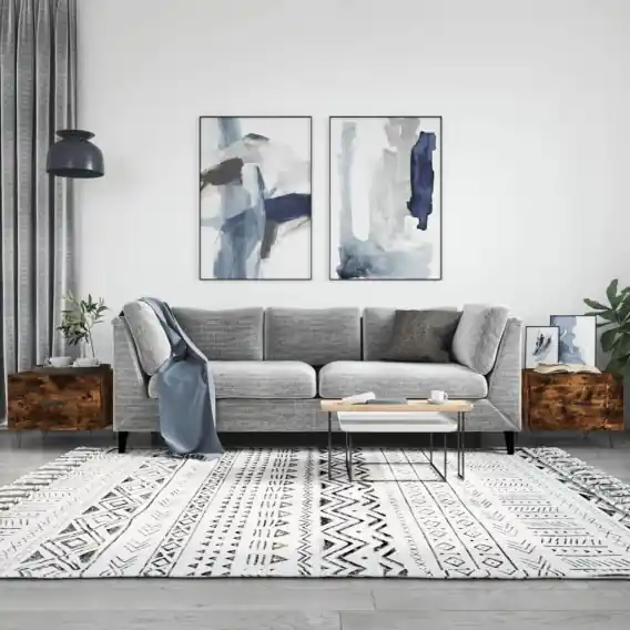 Stoliki kawowe, 2 szt., przydymiony dąb, 50x50x40 cm Lumarko! - Hurtownia wielobranżowa Lumarko Sprawdź teraz