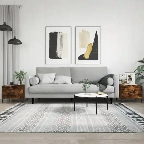 Stoliki kawowe, 2 szt., przydymiony dąb, 50x50x40 cm Lumarko! - Hurtownia wielobranżowa Lumarko Zniżka
