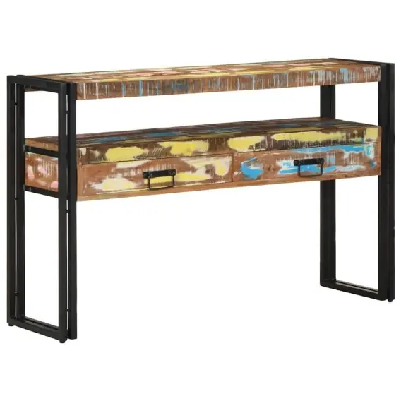 Stoliki końcowe Wielokolorowy 120x33x75 cm Wytrzymałe drewno z odzysku i metal Lumarko! - Hurtownia wielobranżowa Lumarko Taniej