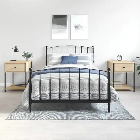 Stoliki nocne, 2 szt., dąb sonoma, 44x45x58 cm Lumarko! - Hurtownia wielobranżowa Lumarko Premium