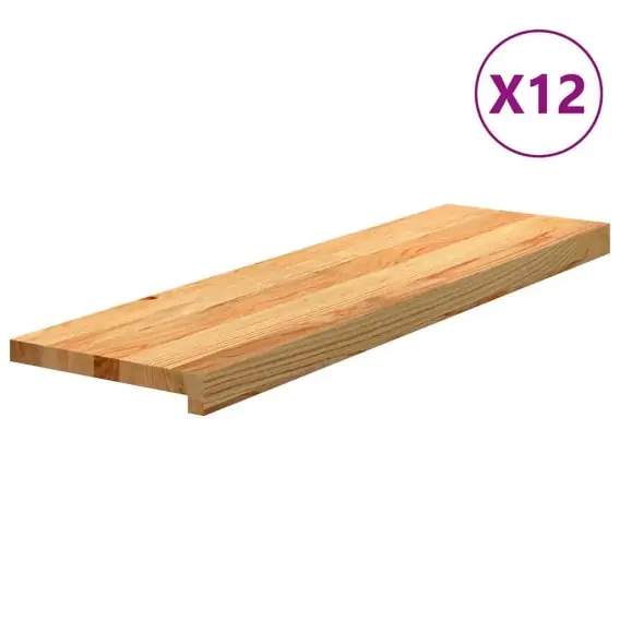Sprawdź teraz Stopnie schodowe, 12 szt. brązowe 90x25x2cm lite drewno dębowe Lumarko! - Hurtownia wielobranżowa Lumarko