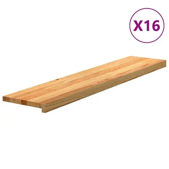 Hit cenowy Stopnie schodowe, 16 szt. brązowe 120x25x2cm lite drewno dębowe Lumarko! - Hurtownia wielobranżowa Lumarko