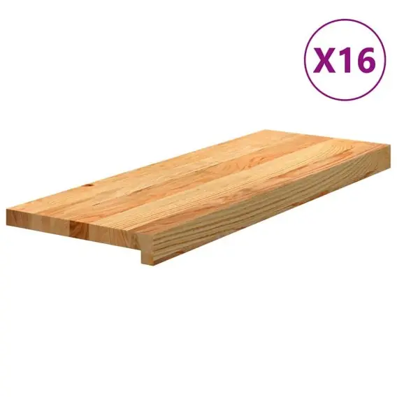 Nowy Stopnie schodowe, 16 szt. brązowe 70x25x2cm lite drewno dębowe Lumarko! - Hurtownia wielobranżowa Lumarko