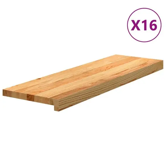 Stopnie schodowe, 16 szt. brązowe 80x30x2cm lite drewno dębowe Lumarko! - Hurtownia wielobranżowa Lumarko Hit cenowy