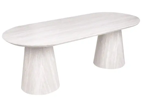 Stół do jadalni LUMAN Efekt trawertynu 220 cm 95 cm - Hurtownia wielobranżowa Lumarko Wyjątkowa oferta