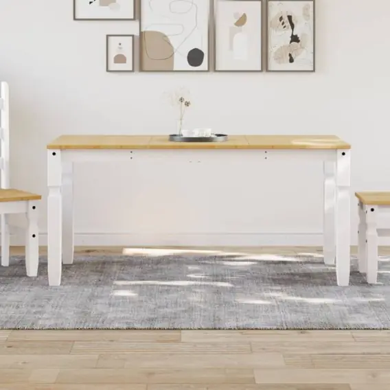 Stół jadalniany Corona, biały, 160x80x75 cm, drewno sosnowe Lumarko! - Hurtownia wielobranżowa Lumarko Promocja