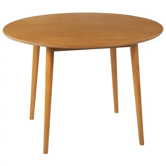 Stół do jadalni RADAN Jasnobrązowy 110 cm MDF Drewno Kauczukowe Lumarko Bezpieczna płatność
