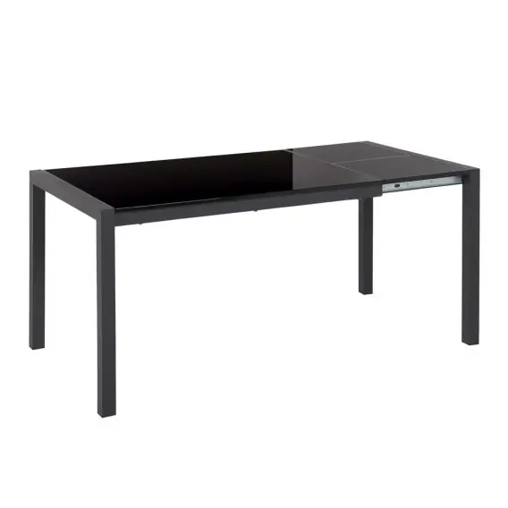 Najlepsza cena Stół do jadalni rozkładany 120/160 x 80 cm czarny GRANADA Lumarko