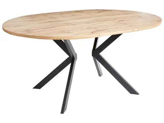 Stół do jadalni rozkładany CARLEA Jasnobrązowy 120/160 cm 120 cm - Hurtownia wielobranżowa Lumarko Kup teraz