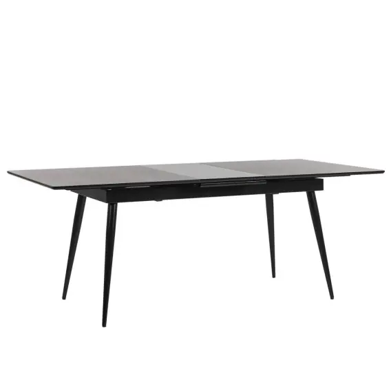Stół do jadalni rozkładany MALDON Czarny 160/200 cm 90 cm Lumarko Szybka wysyłka