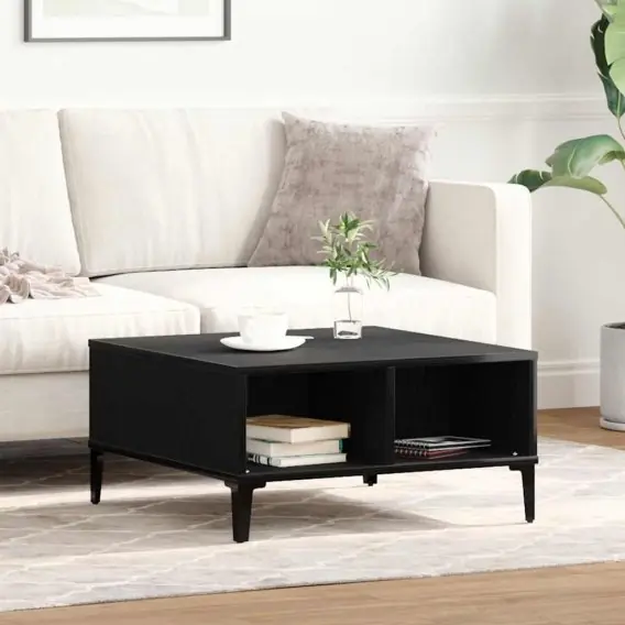 Dodaj do koszyka Stół kawowy Czarny Dąb 60x60x30 cm z Drewna Inżynieryjnego Lumarko! - Hurtownia wielobranżowa Lumarko