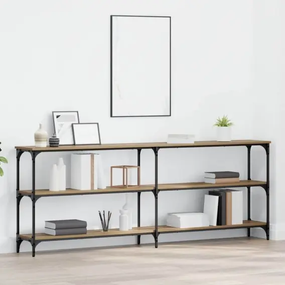 Stół konsolowy Dąb Rzemieślniczy 200x29x75 cm Drewno inżynieryjne Lumarko! - Hurtownia wielobranżowa Lumarko Ostatnia szansa