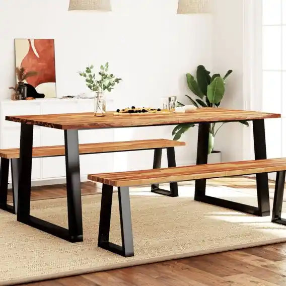 Oferta Stół z naturalną krawędzią, 180x90x75 cm, lite drewno akacjowe Lumarko! - Hurtownia wielobranżowa Lumarko
