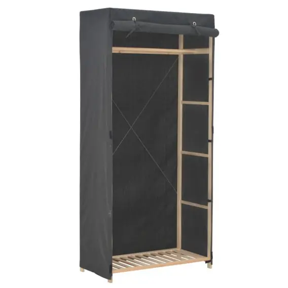Szafa, szara, 79 x 40 x 170 cm, materiałowa Lumarko! - Hurtownia wielobranżowa Lumarko Ekspresowa dostawa