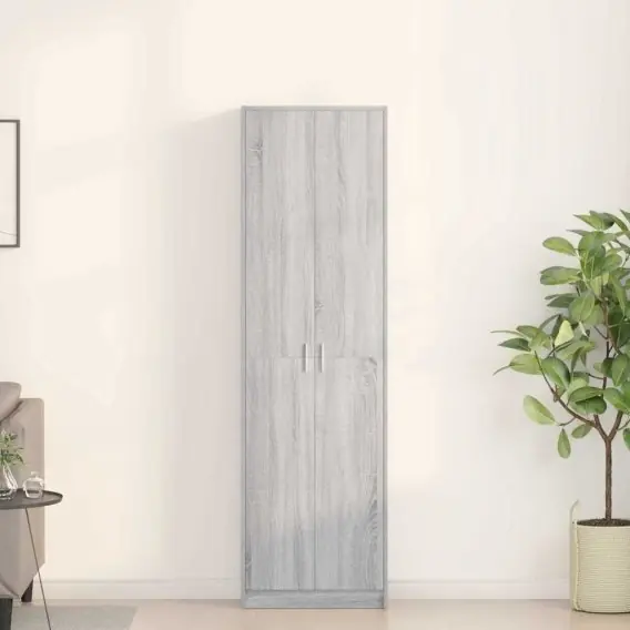 Szafa Szara Sonoma 55x25x189 cm z płyty wiórowej Lumarko! - Hurtownia wielobranżowa Lumarko Okazja