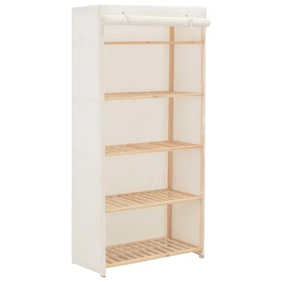 Kup teraz Szafa, biała, 79 x 40 x 170 cm, materiałowa Lumarko! - Hurtownia wielobranżowa Lumarko