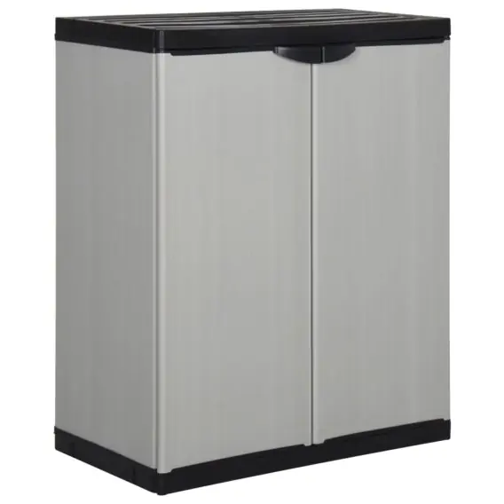 Szafa ogrodowa z 1 półką, czarno-szara, 68x40x85 cm Lumarko - Hurtownia wielobranżowa Lumarko Cena promocyjna
