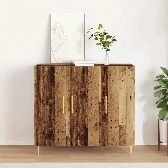 Szafka boczna w starym drewnie, 90x34x80 cm, z drewna inżynieryjnego Lumarko! - Hurtownia wielobranżowa Lumarko Oferta limitowana